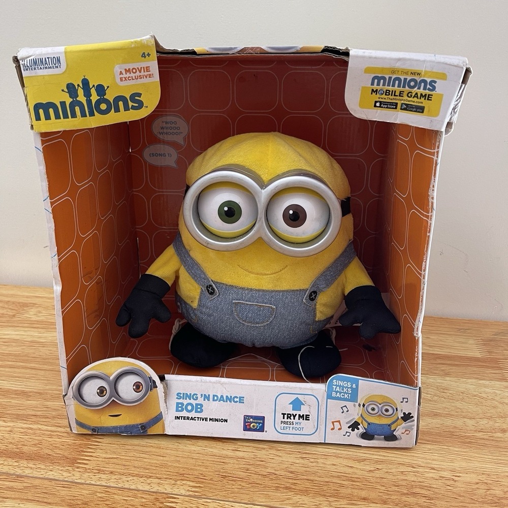 NEW Minions Movie Sing 'N Dance BOB Interactive Minion Thinkway Toys NIB